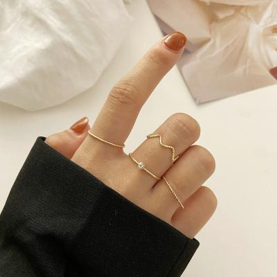 China new People-custom Trend Personality Creative Simple Index Finger Ring Joint Ring Tail Ring Five Piece Set for sale