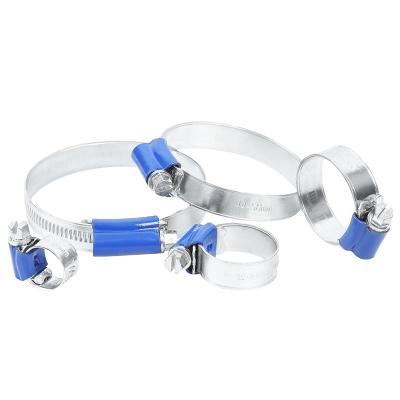 China British Type Gas Worm Drive Line Connection 201 Stainless Steel Clamps for sale