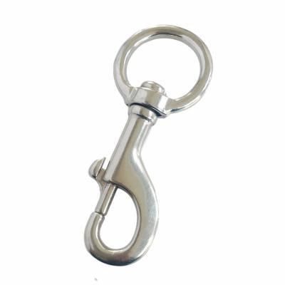 China Heavy Industry 304/316 Stainless Steel Swivel Dog Metal Snap Hook for sale