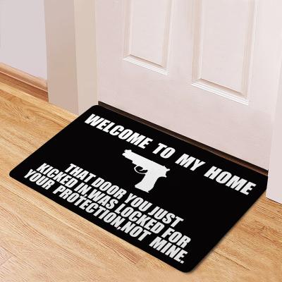 China China Factory Low MOQ Custom Printing Rubber Floor Mat Waterproof Door Mats Doormats for sale