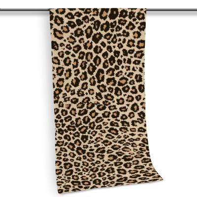 China Large QUICK DRY custom wholesale leopard print polyester cotton bath towel for sale