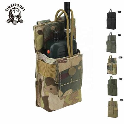 China Open Lid Bag Anti-violent Mag Pack Walkie Talkie Nylon Tactical Pouch Holder Radio MOLLE Hold Belt Bag for sale