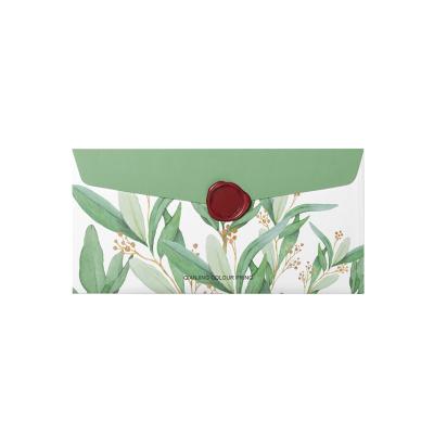 China Custom Made Envelope Floral Color Paper Flower Design Business Window Envelope Envelope Gift Passionate Your Logo Size Custom Your Design for sale