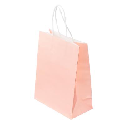 China Recycled Materials Custom Printed Eco Plain Brown Restaurant Cafe Lunch Packaging White Takeaway Kraft Food Takeaway Paper Bag With Handle for sale