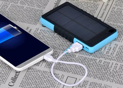 China Rubber Paint Shell 8000mAh Solar Power Bank with LED Torch for sale