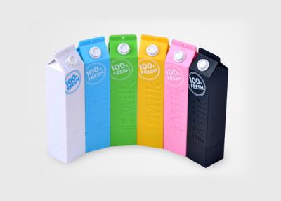 China Universal Mini Pocket Power Bank 2600mAh , Creative ABS Milk Box shaped for sale