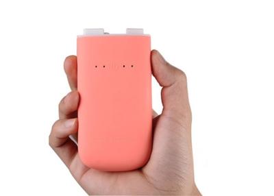 China Silicon gel painting smartphone portable power bank with built-in charging cable for sale