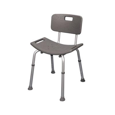 China Modern Light Weight Aluminum Bath Seat Non-slip Disabled Stool, Height Adjustable With Backrest Elder Shower Chair for sale