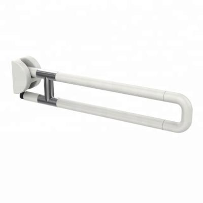 China Eco-friendly / Anti-Corrosion / Durable Cubilox Disabled Elderly Handicap Toiletries Grab Bars U-Shape Folding Bathroom Care Swing Up Handrail seizure for sale