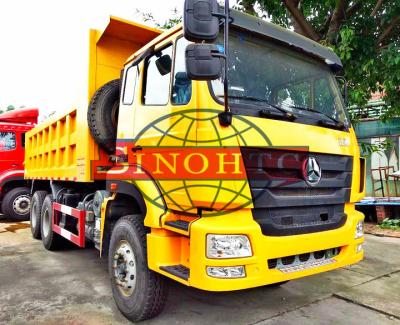 China Heavy 3 Axle Ten Wheeler Dump Truck STEYR Tech Gearbox LHD RHD Steering for sale