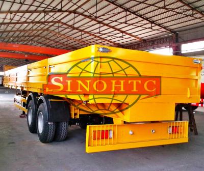 China 50 Tons 3 Axles Side Wall Semi Trailer , Utility Heavy Duty Cargo Semi Trailer for sale