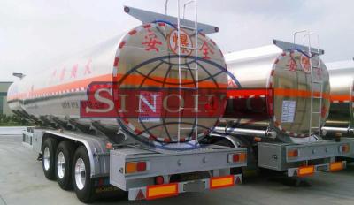 China Fuel Tank Semi Trailer Aluminium Material 13 Tonnage Axle 3 Pcs Axles for sale