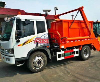 China Brand FAW Skip Loader Waste Collection Trucks Power Assistant LHD / RHD Steering for sale