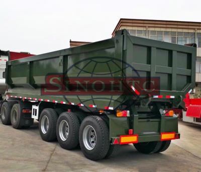 China 40 Ton Load Semi Dump Trailers 25 Cbm Effective Volume 12.00R20 Tyre for sale