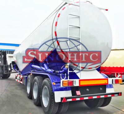 China 55 000 Liters Bulk Cement  Tank Semi Trailer Three Axles Leaf Spring Suspension for sale