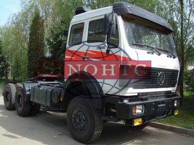 China 40 - 80 Tons Tractor Head Trucks NG Cab 4 Point Full Floating Air Suspension for sale