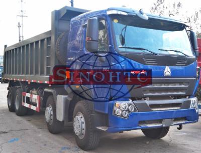 China 12 Wheelers 4 Axle Dump Truck , LHD RHD HOWO A7 Strengthened 8x4 Tipper Truck for sale