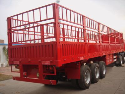 China 40 Tons Side Wall Livestock Semi Trailers Three Axle High Strenth Steel Material for sale