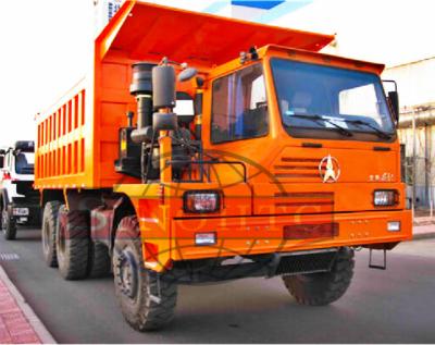 China Three Axle Heavy Duty Dump Truck For Mining 420hp Power Half Cabin for sale