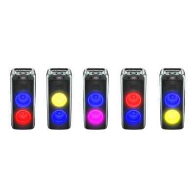 China Professional Yes 6.5 Inch 40W DJ Karaoke Dual Party Speakers With 4 Different LED Lights for sale