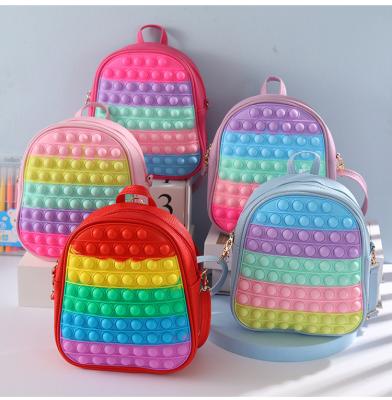 China Sensory Bubble Buster Noise Backpack Purse For Girls School Shoulder Bag Push Noise Buster Bag Purse Gift Best For Kids Birthday Party for sale