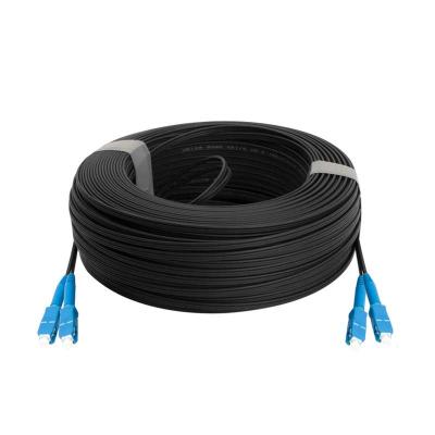 China FTTH 50M 80M 120M GJYFXCH Fiber Optic Patch Cord Wire With SC LC FC ST UPC APC Connectors for sale