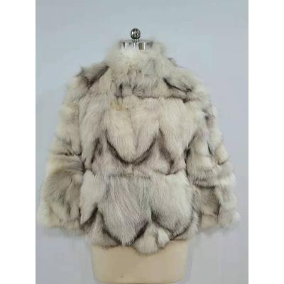 China 2021custom autumn winter real fox fur fashion lady luxury girls breathable fur coats no sleeve women coats for sale