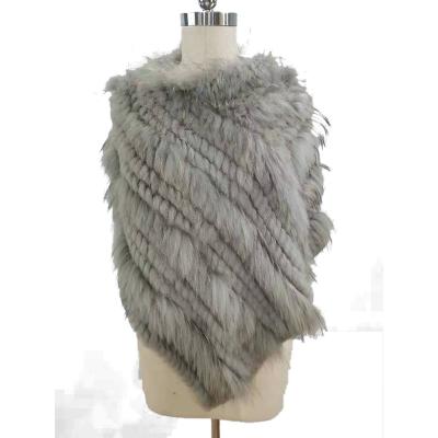 China Custom Short Real Rabbit Fur Women's Grace Spring Anti-wrinkle Winter Warm Woman's Shawl For Wholesale for sale