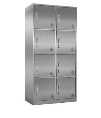 China Key Lock 8 Doors Stainless Steel Medicine Display Cabinet Big Capacity Environmentally Friendly for sale