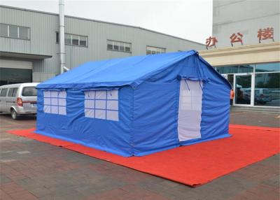 China Extended Army / Hospital Emergency Tent 30 Sqm Area UV Resistant Blue color for sale