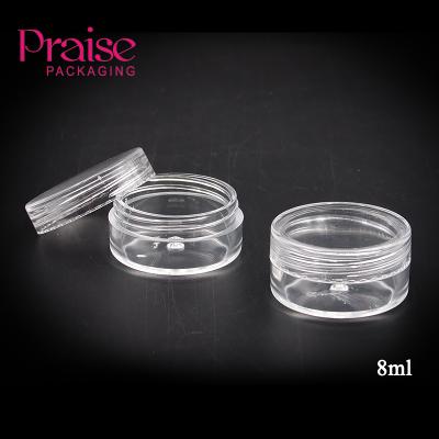 China New Design Mini Face Cream Jar 8ml Travel Cosmetic Empty Sub Bottle Plastic Lotion Container Packaging for sale