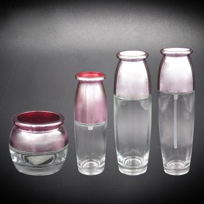 China 40ml 50ml 120ml Cosmetic Luxury Glass Lotion Bottle Cosmetic Face Cream Container for sale