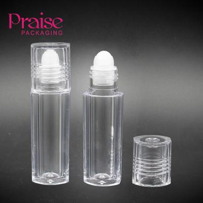 China Classic lipbalm natural clear tube cosmetic lip balm container custom printed plastic tube for sale