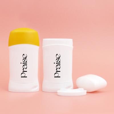 China Solid Cosmetic Flat Cosmetics Sunscreen Stick Packaging, Manufacturers PP Custom White Plastic Air Fresheners Empty Tube for sale