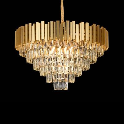 China Contemporary Lights Home Nordic Modern K9 Crystal Chandelier For Living Room for sale