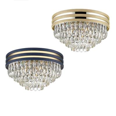 China Contemporary Indoor Home Decorative Lighting Round K9 Modern Crystal Luxury Chandelier Pendant Lights For Bedrooms for sale