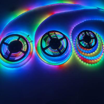 China theme park ws2815 30 60 96 144 pixel/m led strip light 5050 dc12v waterproof rgb led flexible strip light for sale