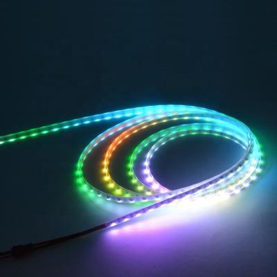 China rgb led strip ip65 addressier dc5v 8mm width 4020 sk6812 led strip accessible rgb led car light strips 120 led/m for sale