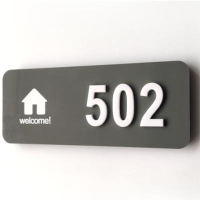 China 2022 Modern Hot Selling Hotel Door Acrylic Door Plate House Number Plate Room Number Signs for sale