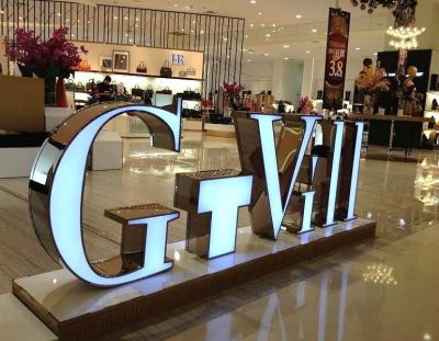 China Outdoor 3D Buildings Wildcat OEM/ODM Led Sign Stainless Steel Channel Frontlit Led Letter Sign Advertising Sign for sale