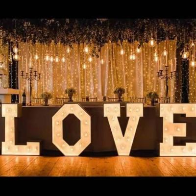 China Bobcat Buildings Hot Selling Manufacturer Supply Led Marquee Letter Lights I LOVE YOU Sign Bulb Word Marquee Letters for sale