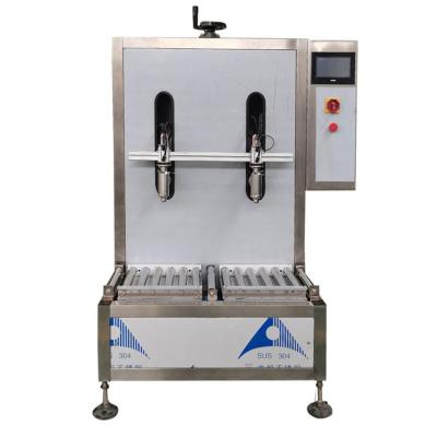 China 18L Food Drum Lubricant Filling Machine Plastic Semi-automatic Weighing Filling Machine Capping Machine for sale