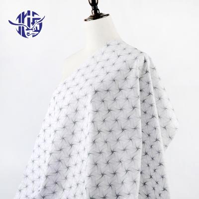 China Geometric Design Tear-resistant Pattern Fashion Cotton Poplin Man Shirt Digital Printed Fabric for sale