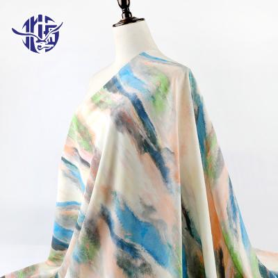 China Sustainable Garment Woven Rayon Viscous Digital Printed Twill Fabric Eco - Friendly for sale