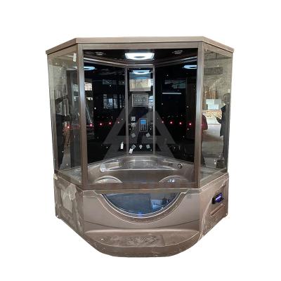 China Hot Sales Modern Shower Steam Sauna Room With Massage Spa Bathtub for sale