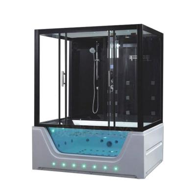 China Modern hot sale computer steam&shower sauna room with acrylic 2 person spa massage bathtub for sale