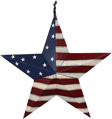 China Rustic Vintage Western Europe Country Metal Iron Barn Patriotic Stars For Outdoor Or Indoor for sale