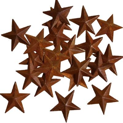 China Wholesale Europe Country Farm Rusty Mini Small Metal Tin Steel Distressed Primitive Star for sale