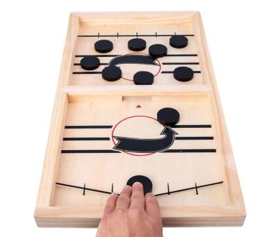 China Wooden Quick Bridle Puck Game Handmade Desktop Battle Hockey Table Game for Adults and Kids for sale