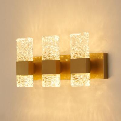 China Modern Crystal Morden LED wall lamp with three lights for sale